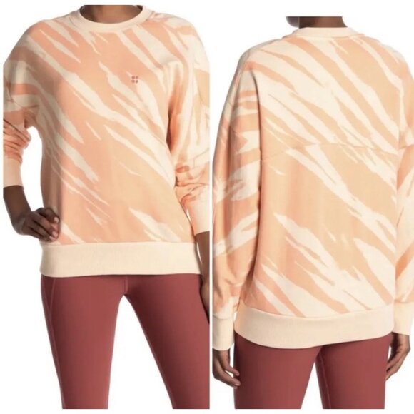 SWEATY Betty Essentials Orange Striped Joggers Pants Size Medium NEW - Picture 4 of 5